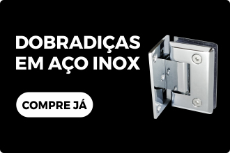 Dobradiças em aço inox - Conexão Ferragens Dobradiças em aço inox